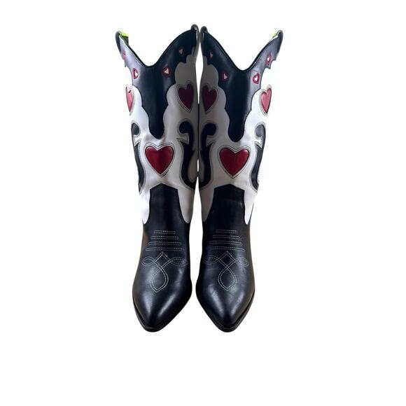 Steve Madden Lovestruck Cowgirl Boots Womens 8.5 Pointed Toe Cowboy Western Red - Picture 4 of 8